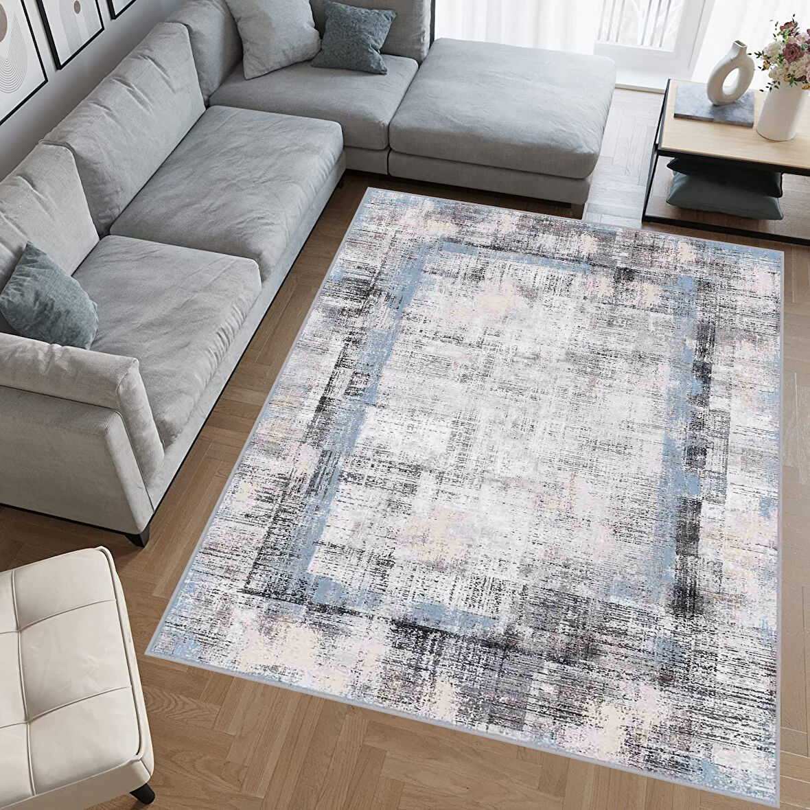 Eliana Home Dijital Baskı Yıkanabilir Kaymaz Taban Salon Halısı Ve Yolluk   LNA0699