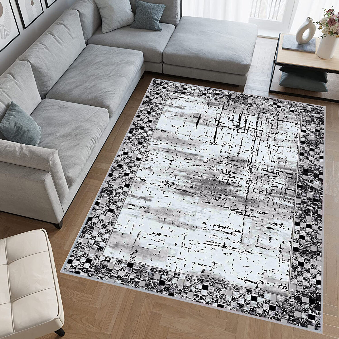 Eliana Home Dijital Baskı Yıkanabilir Kaymaz Taban Salon Halısı Ve Yolluk   LNA0706