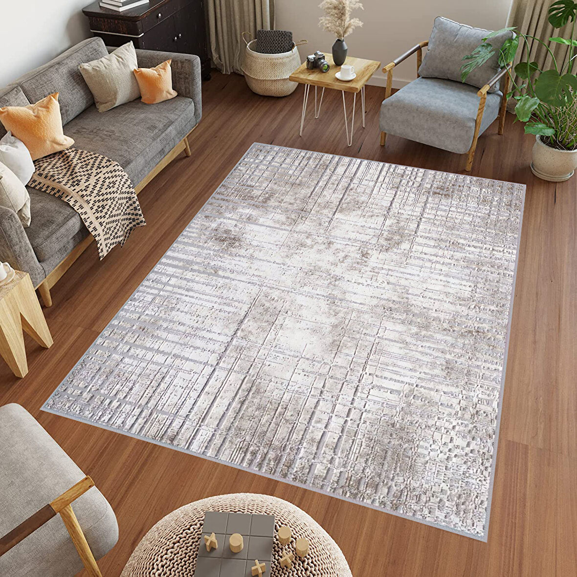 Eliana Home Dijital Baskı Yıkanabilir Kaymaz Taban Salon Halısı Ve Yolluk   LNA0719