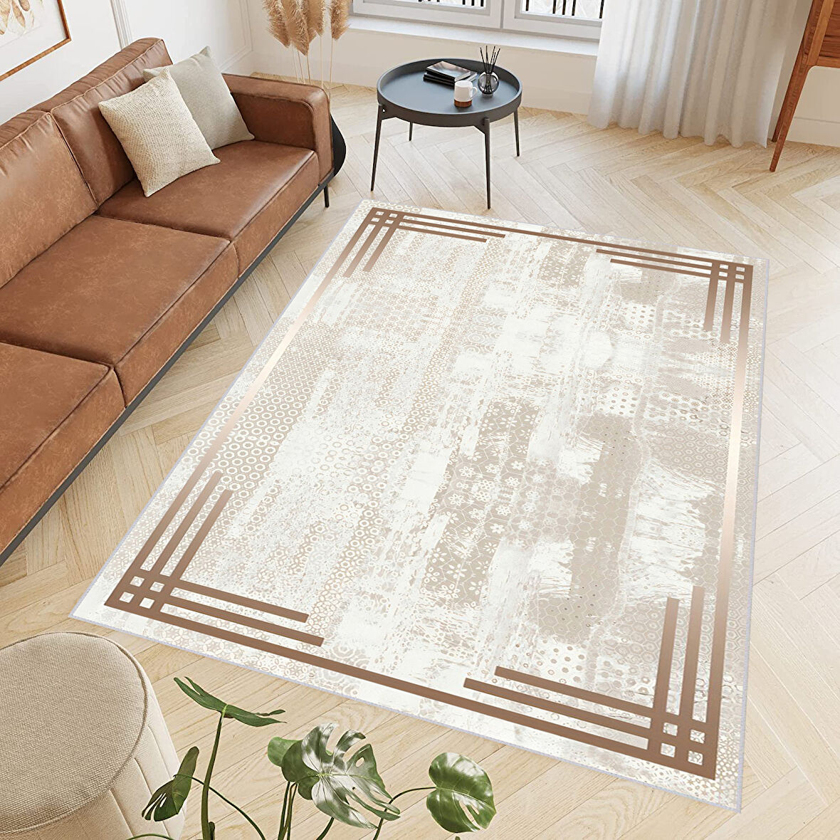 Eliana Home Dijital Baskı Yıkanabilir Kaymaz Taban Salon Halısı Ve Yolluk   LNA0720