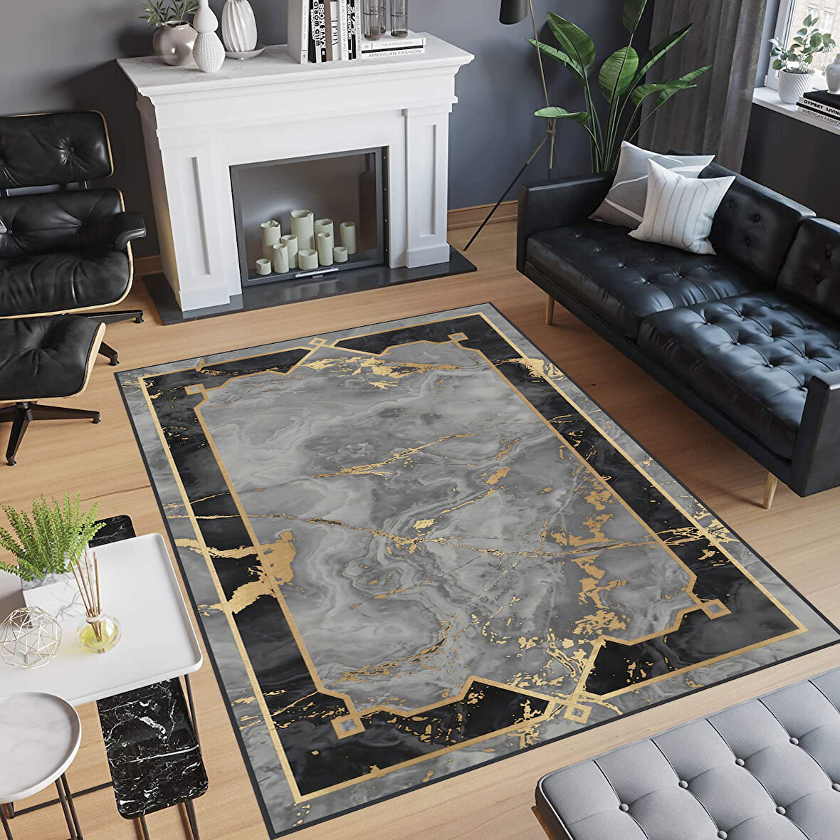 Eliana Home Dijital Baskı Yıkanabilir Kaymaz Taban Salon Halısı Ve Yolluk   LNA0731
