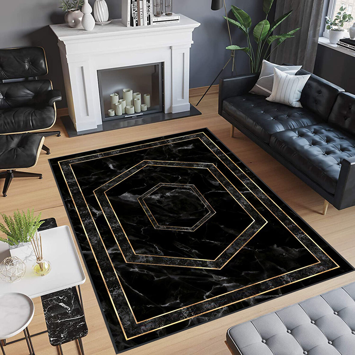 Eliana Home Dijital Baskı Yıkanabilir Kaymaz Taban Salon Halısı Ve Yolluk   LNA0735