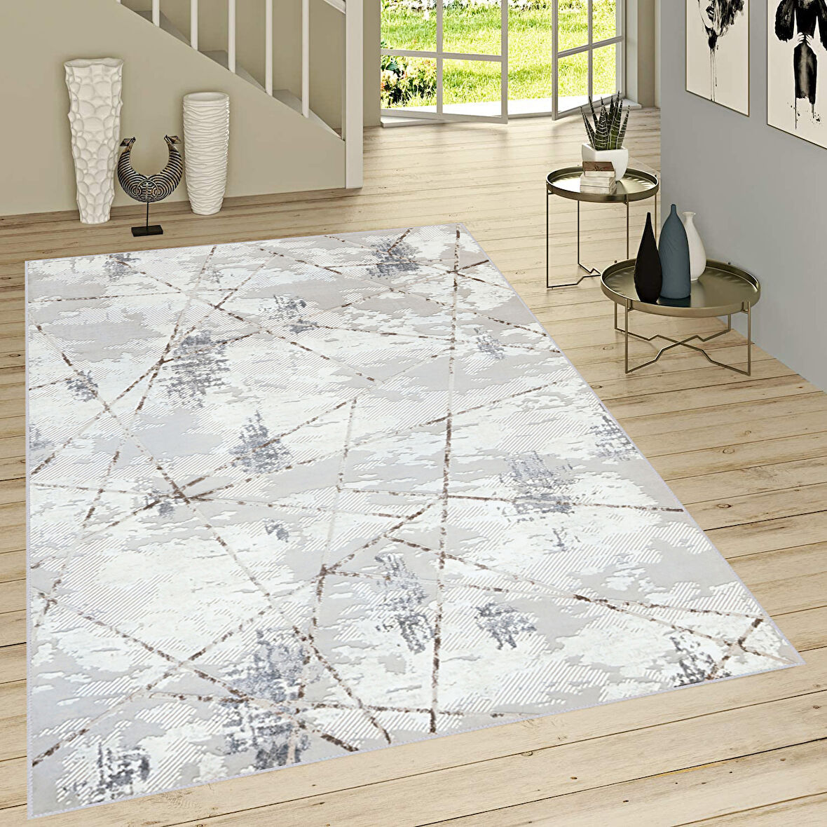 Eliana Home Dijital Baskı Yıkanabilir Kaymaz Taban Salon Halısı Ve Yolluk  LNA0745