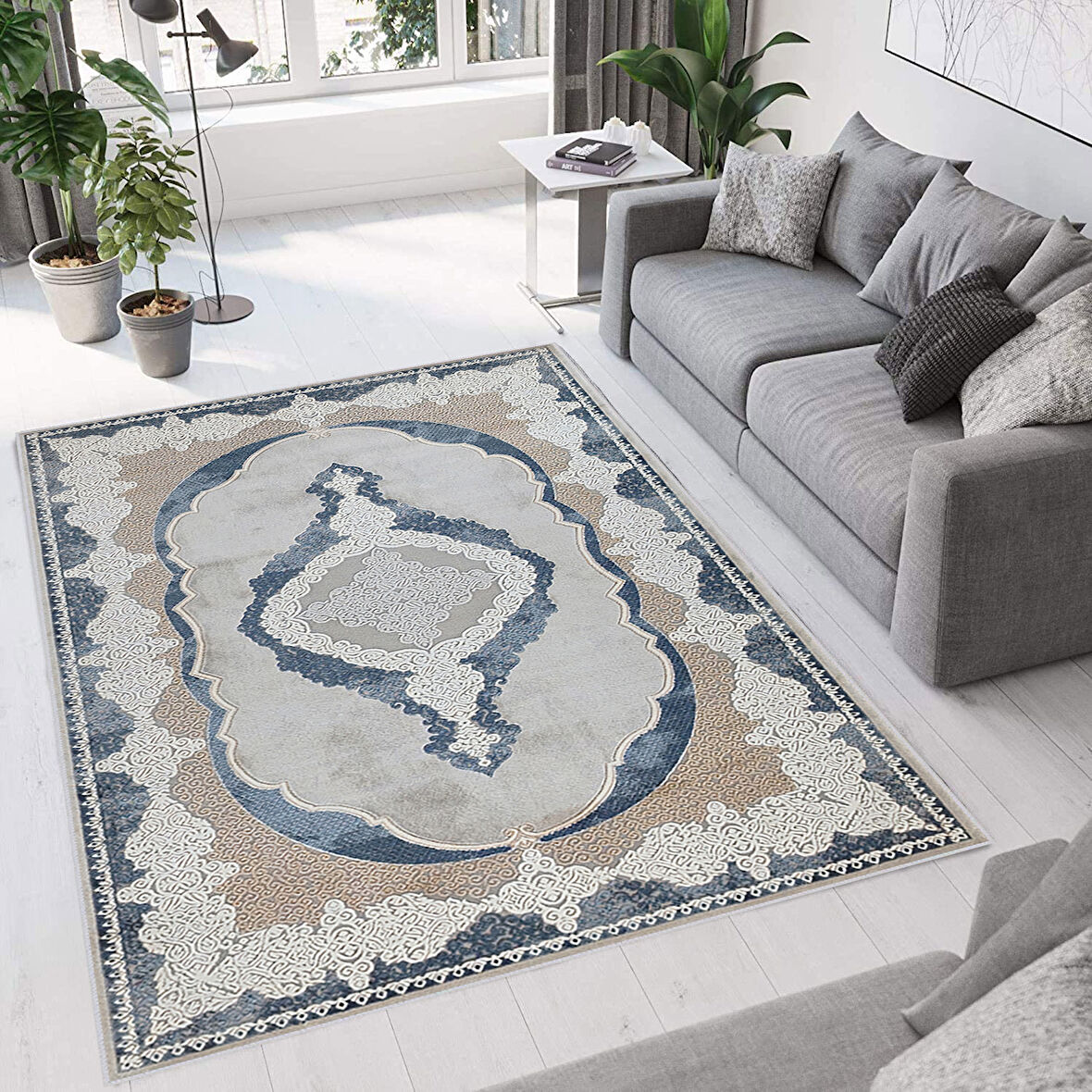 Eliana Home Dijital Baskı Yıkanabilir Kaymaz Taban Salon Halısı Ve Yolluk  LNA0764