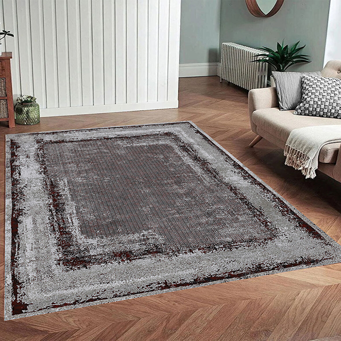 Eliana Home Dijital Baskı Yıkanabilir Kaymaz Taban Salon Halısı Ve Yolluk LNA0835-FNL45