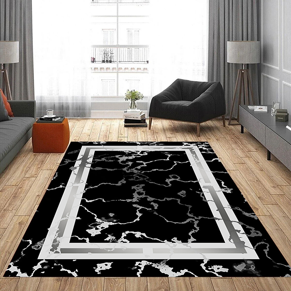 Eliana Home Dijital Baskı Yıkanabilir Kaymaz Taban Salon Halısı Ve Yolluk LNA0838-FNL48