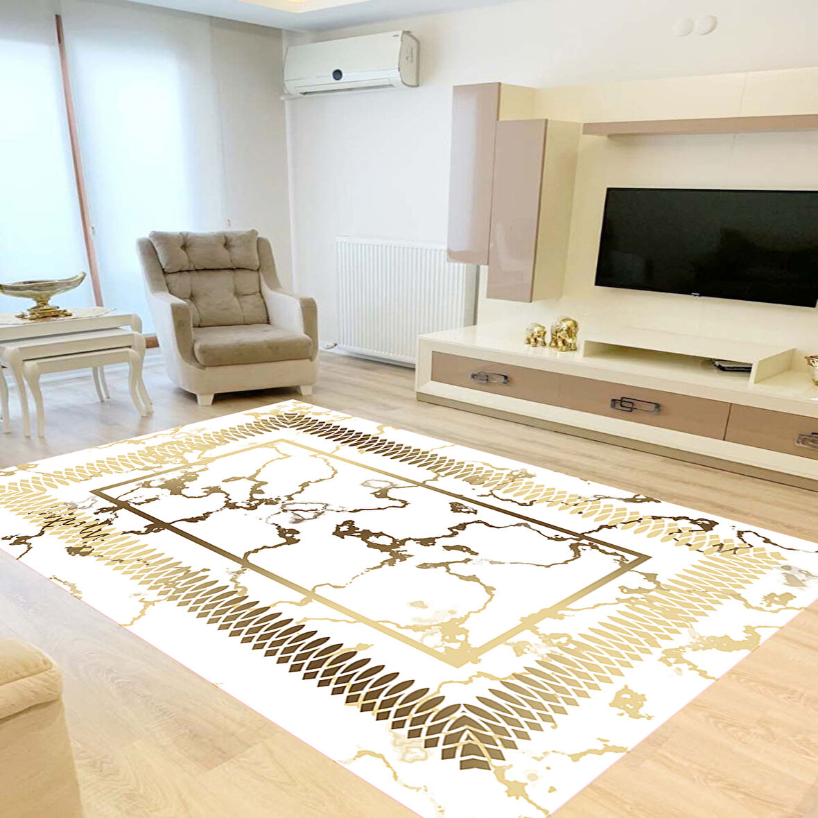 Eliana Home Dijital Baskı Yıkanabilir Kaymaz Taban Salon Halısı Ve Yolluk LNA0848-FNL58