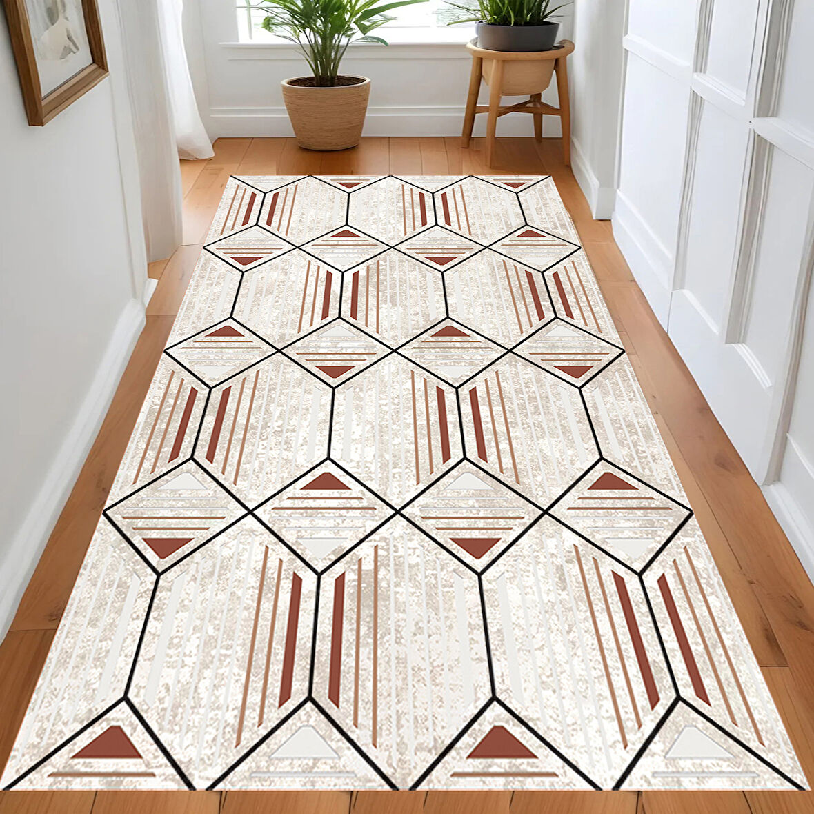 Eliana Home Dijital Baskı Yıkanabilir Kaymaz Taban Salon Halısı Ve Yolluk LNA0874-FNL84