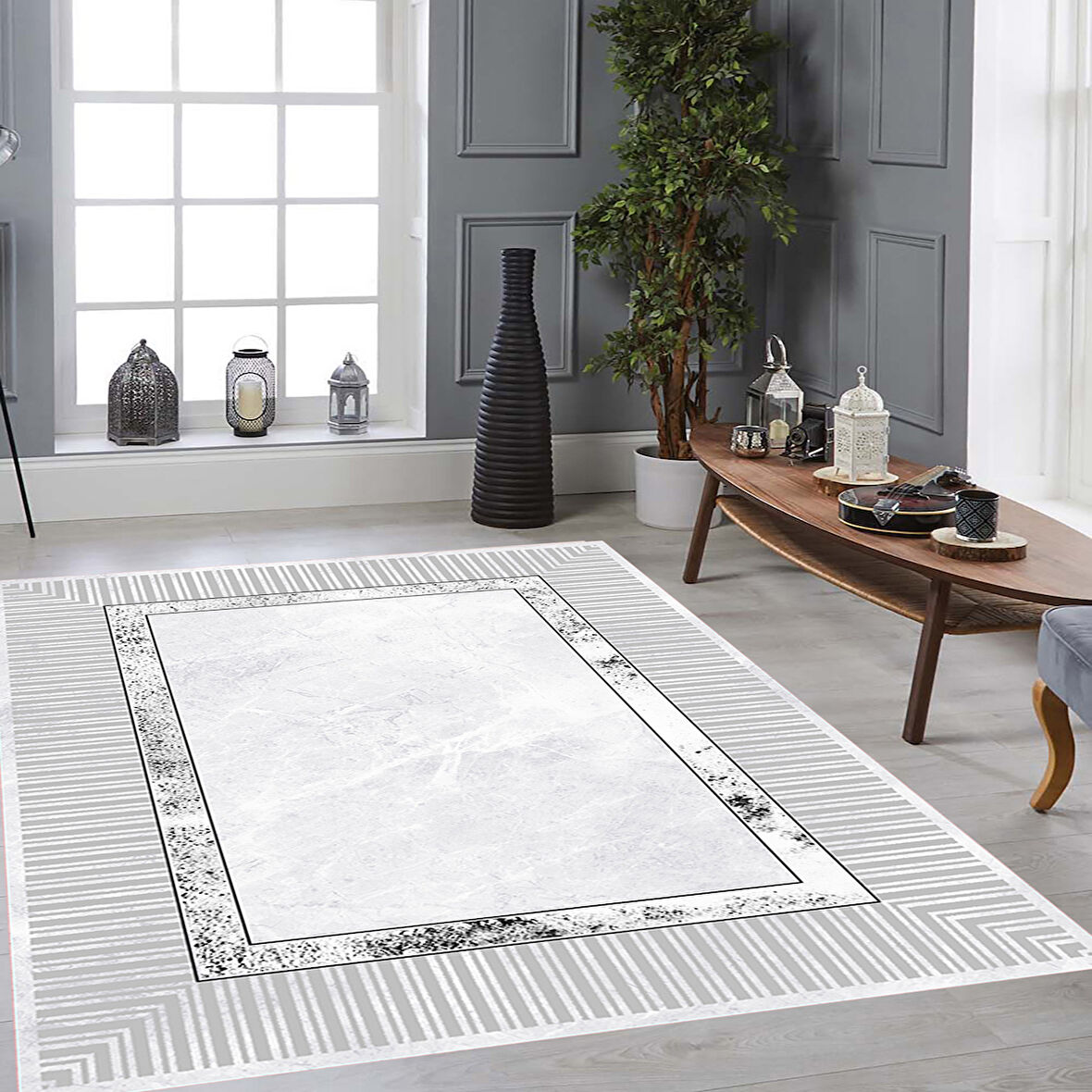 Eliana Home Dijital Baskı Yıkanabilir Kaymaz Taban Salon Halısı Ve Yolluk LNA0904-FNL119