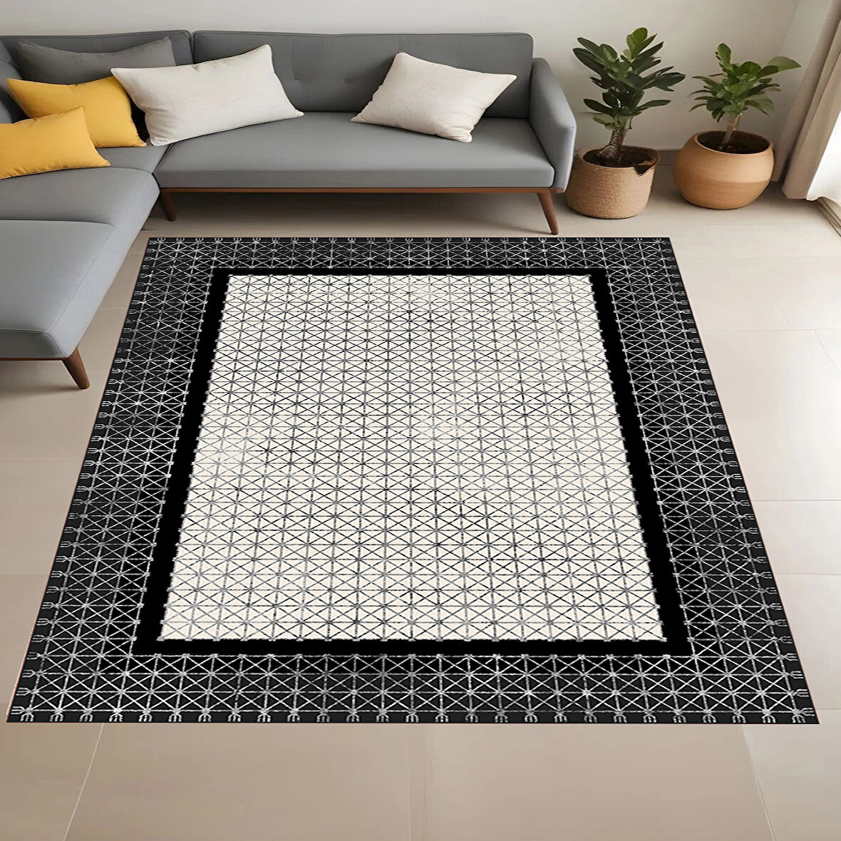 Eliana Home Dijital Baskı Yıkanabilir Kaymaz Taban Salon Halısı Ve Yolluk LNA0912-FNL129