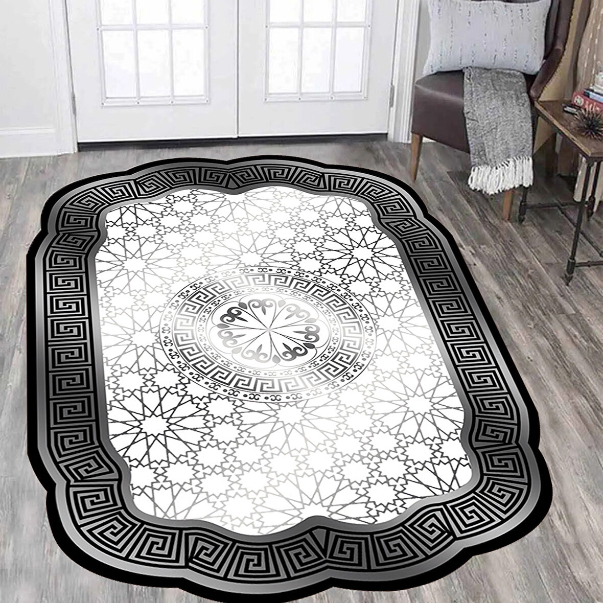 Eliana Home Dijital Baskı Yıkanabilir Kaymaz Taban Salon Halısı Ve Yolluk LNA0933-FNL166