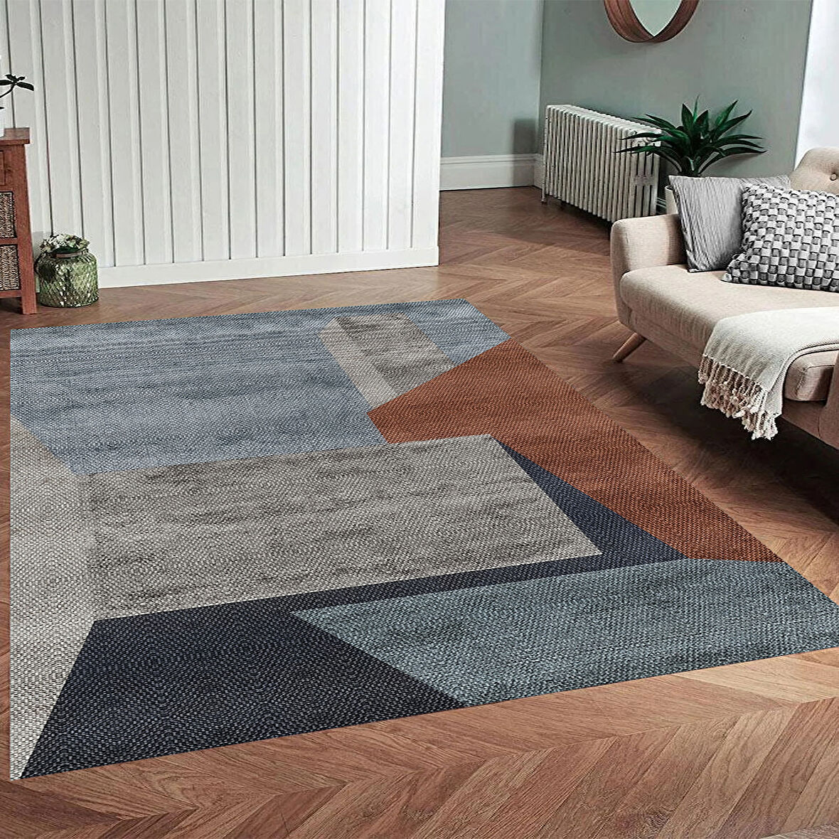 Eliana Home Dijital Baskı Yıkanabilir Kaymaz Taban Salon Halısı Ve Yolluk LNA0959-FNL208