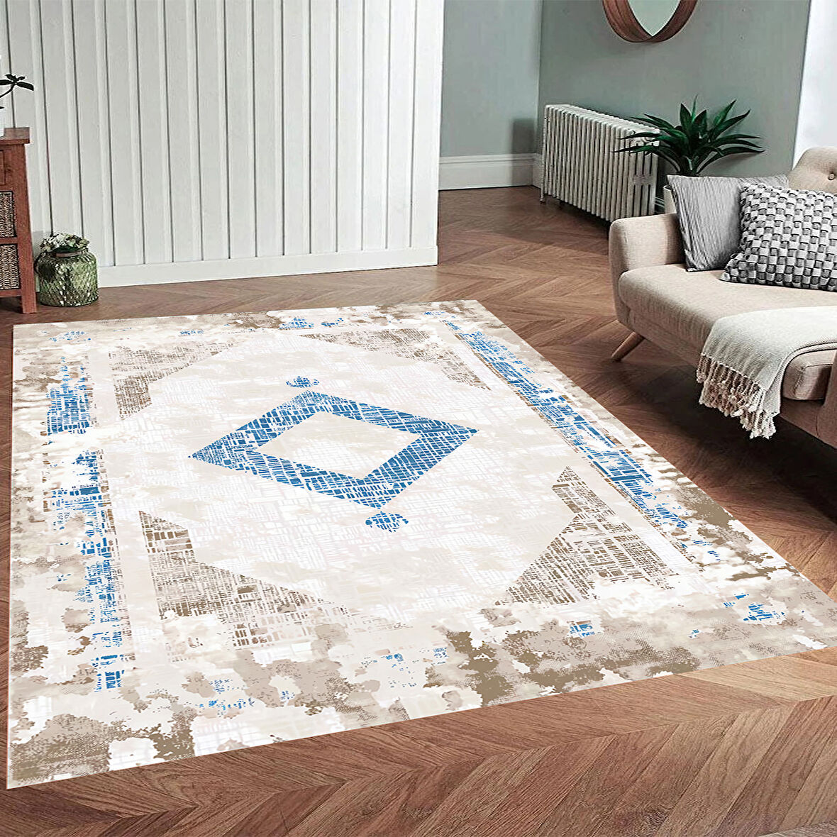 Eliana Home Dijital Baskı Yıkanabilir Kaymaz Taban Salon Halısı Ve Yolluk LNA0964-FNL213