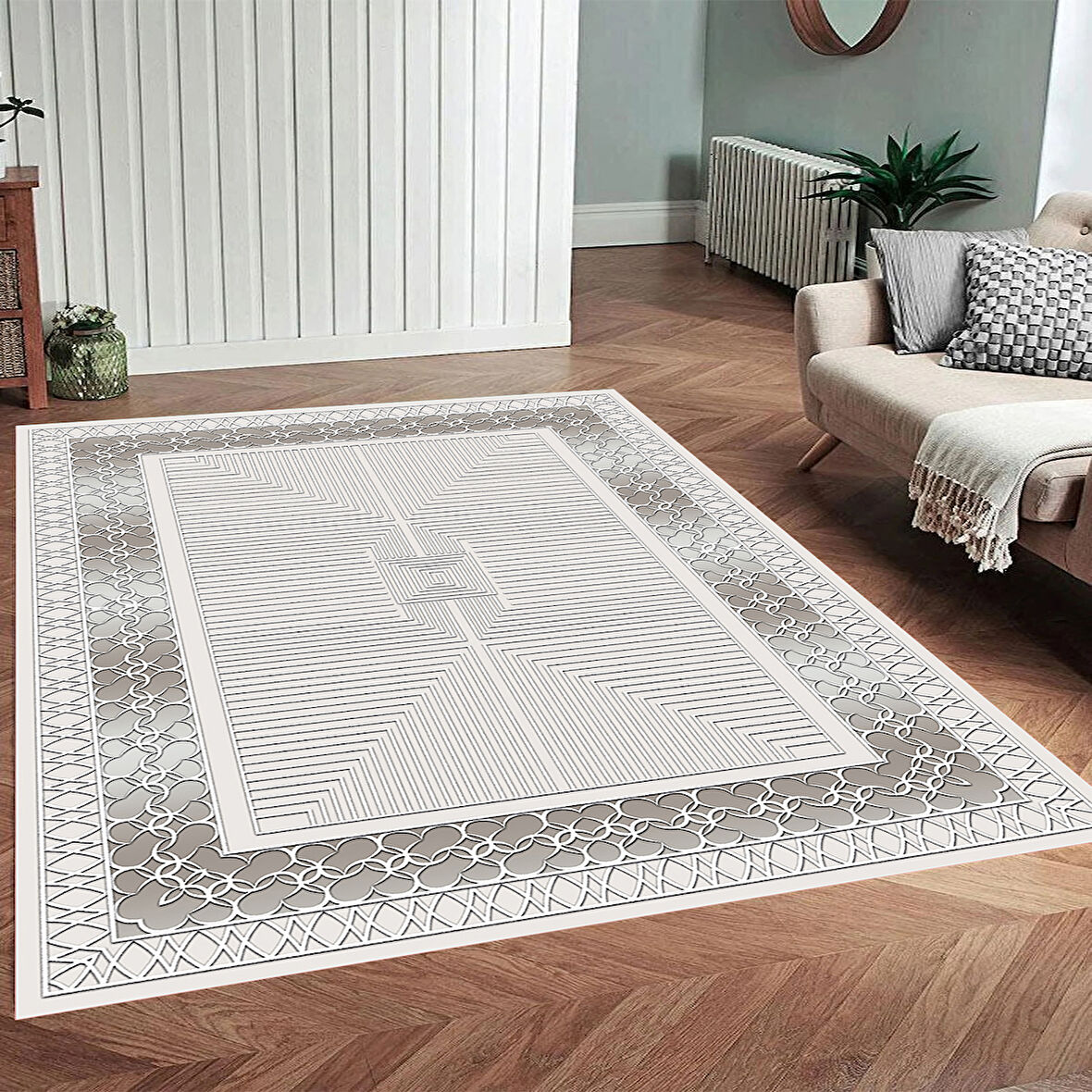 Eliana Home Dijital Baskı Yıkanabilir Kaymaz Taban Salon Halısı Ve Yolluk LNA0967-FNL216