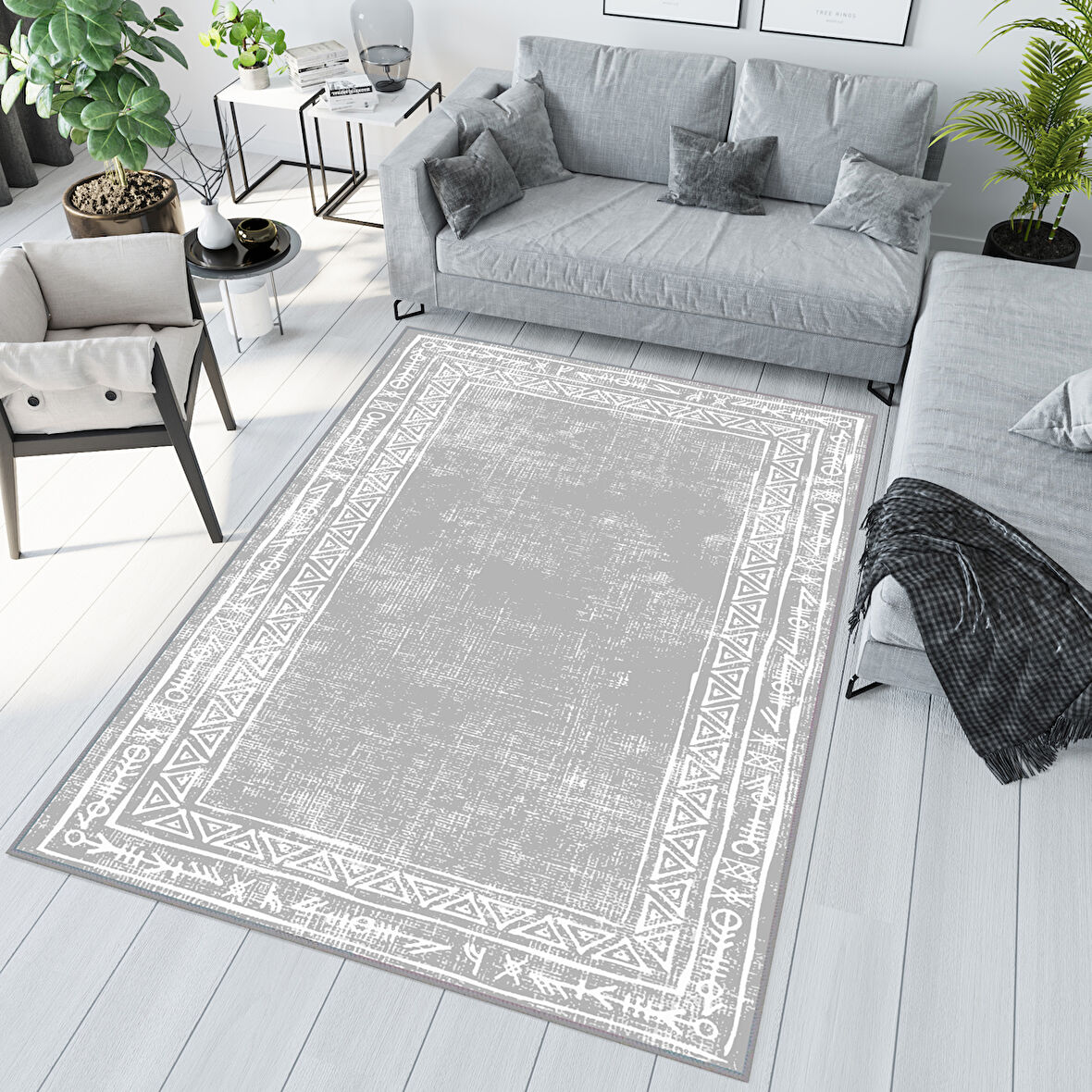 Dijital Baskı Yıkanabilir Kaymaz Taban Salon Halısı Ve Yolluk LNA1003