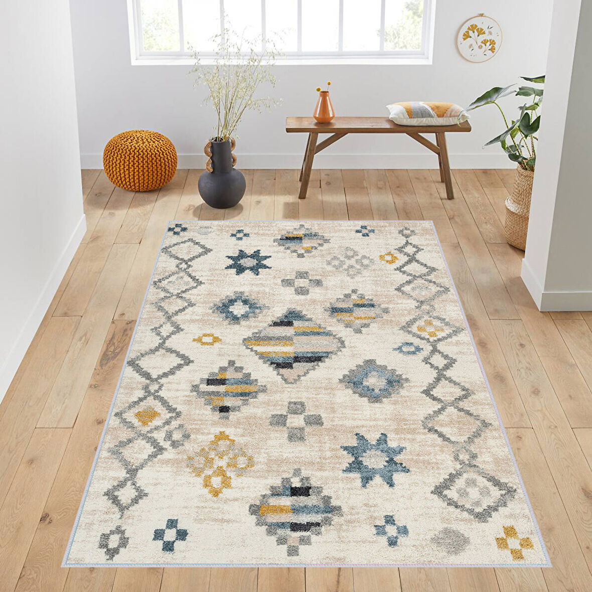 Dijital Baskı Yıkanabilir Kaymaz Taban Salon Halısı Ve Yolluk LNA1011