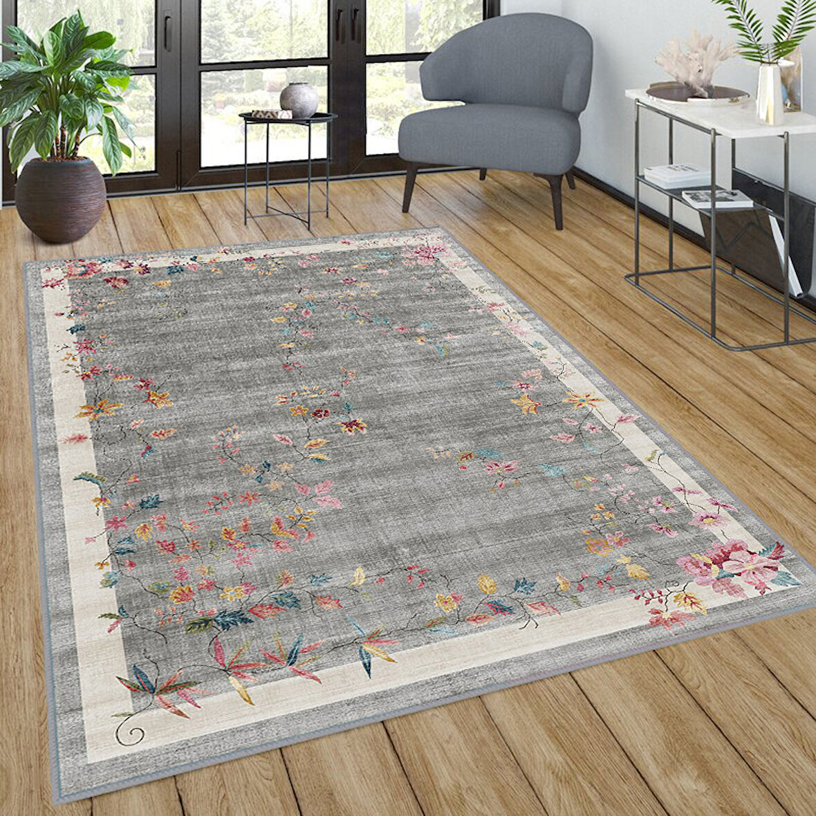 Dijital Baskı Yıkanabilir Kaymaz Taban Salon Halısı Ve Yolluk LNA1035