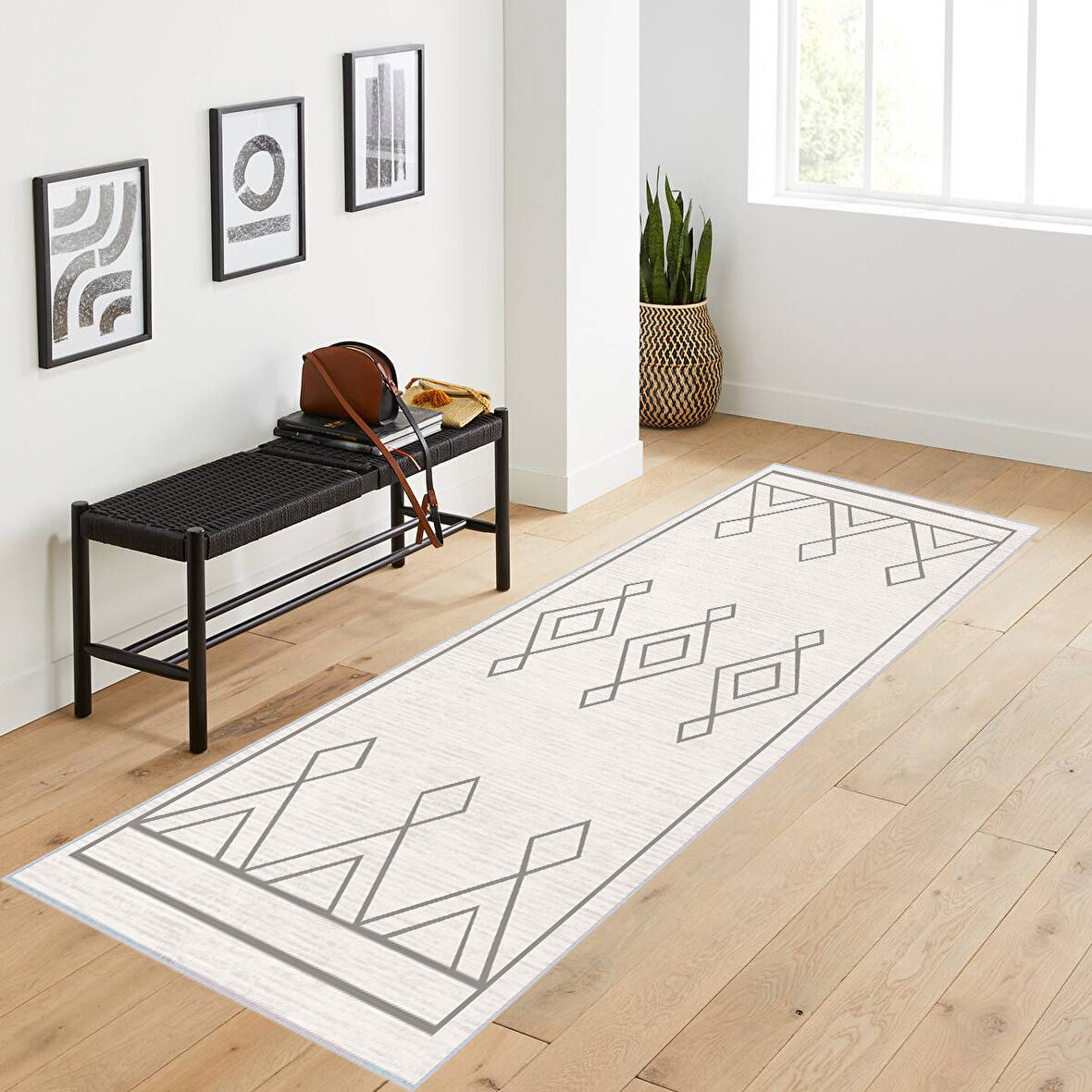 Dijital Baskı Yıkanabilir Kaymaz Taban Salon Halısı Ve Yolluk LNA1060