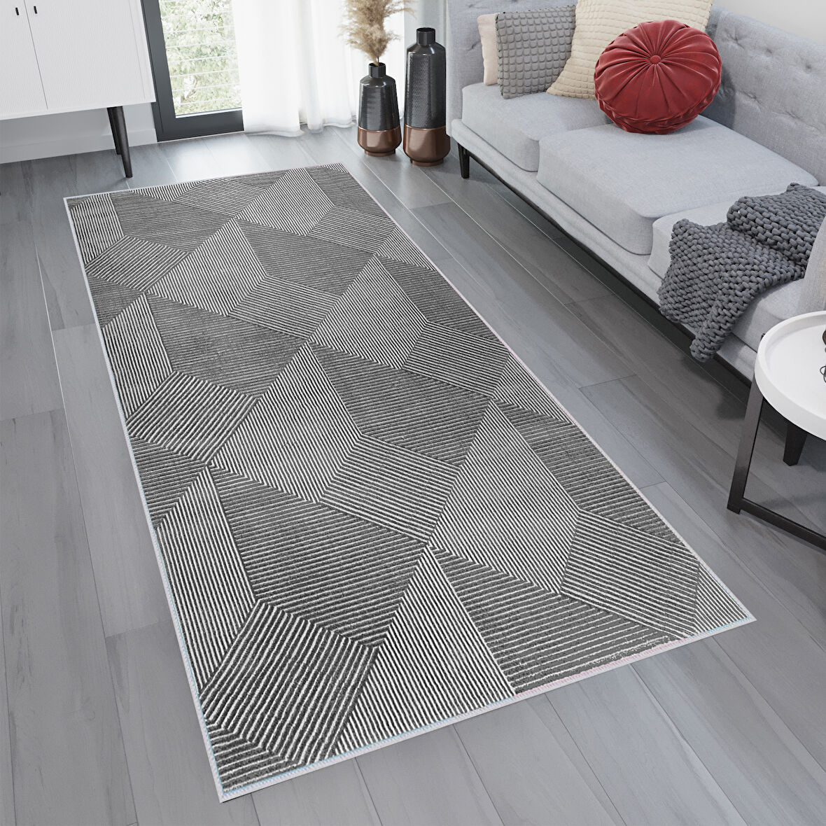 Dijital Baskı Yıkanabilir Kaymaz Taban Salon Halısı Ve Yolluk LNA1088