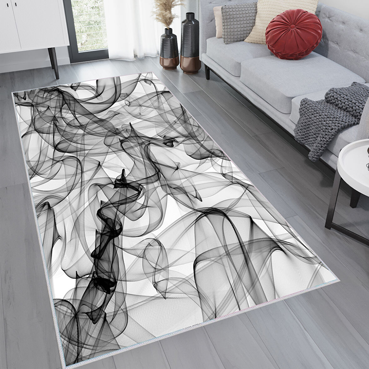 Eliana Home Dijital Baskı Yıkanabilir Kaymaz Taban Salon Halısı Ve Yolluk LNA1124