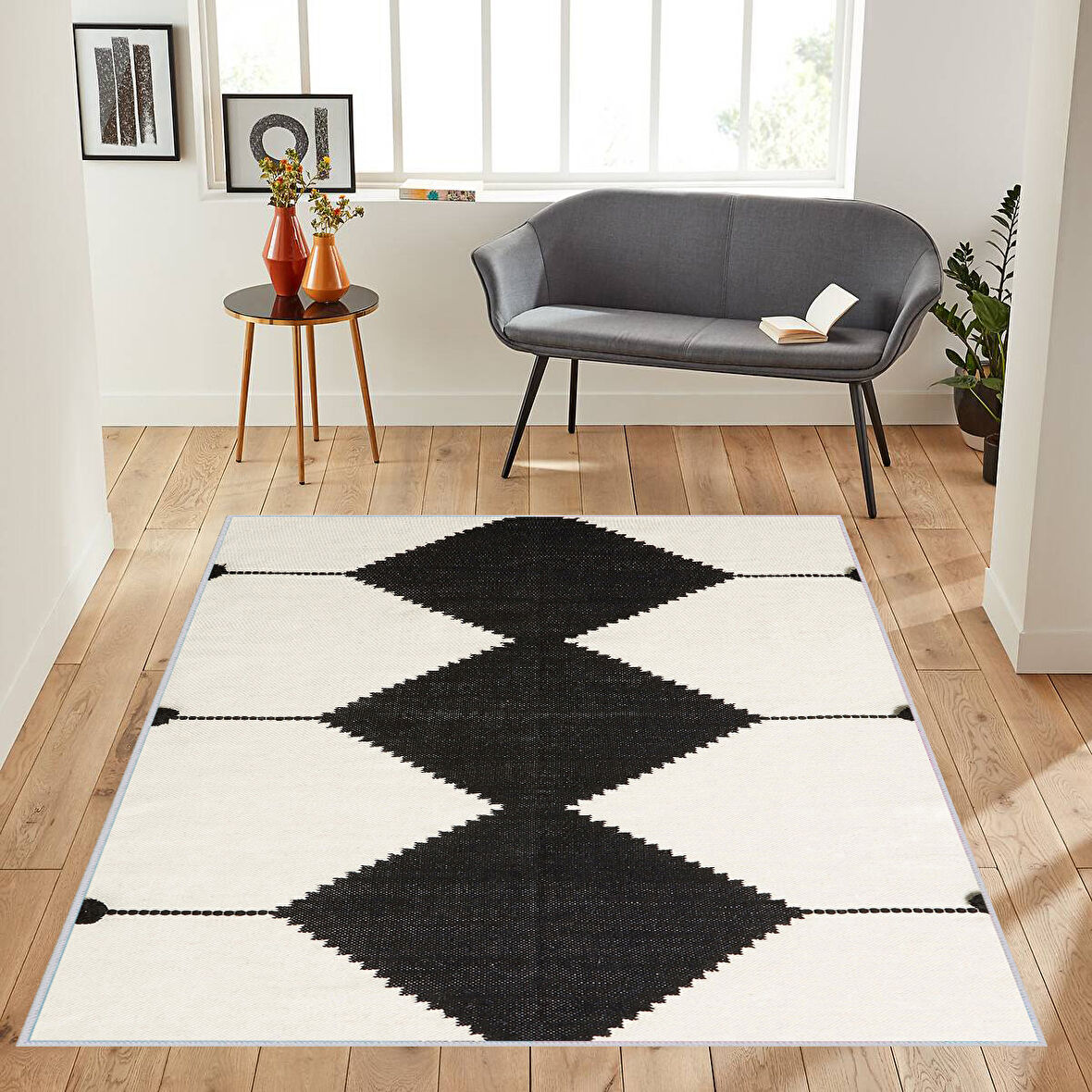 Dijital Baskı Yıkanabilir Kaymaz Taban Salon Halısı Ve Yolluk LNA1127