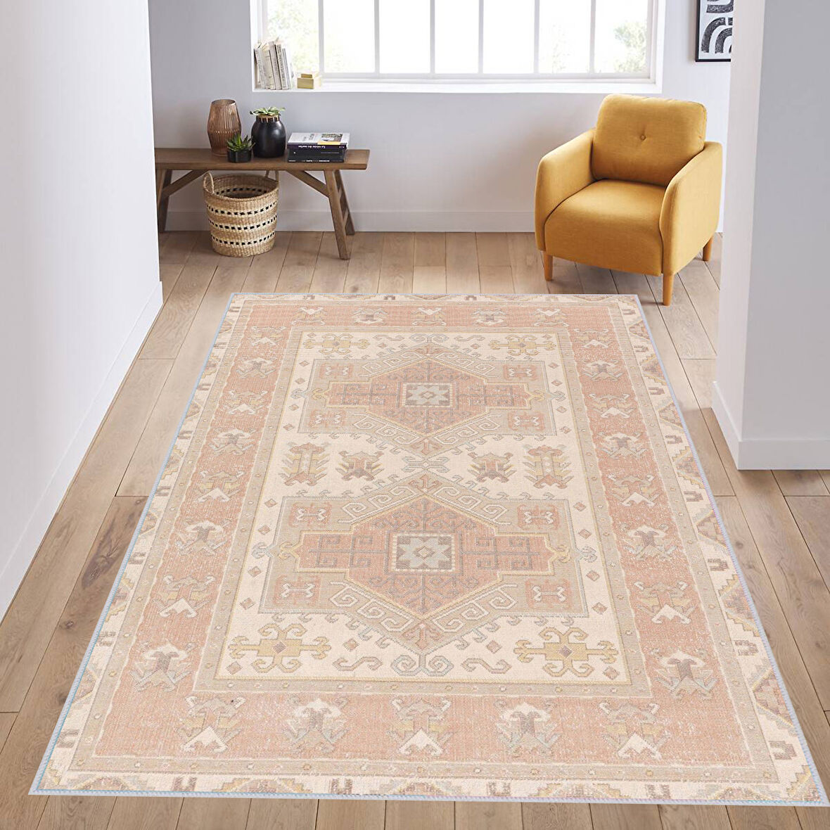 Dijital Baskı Yıkanabilir Kaymaz Taban Salon Halısı Ve Yolluk LNA1142