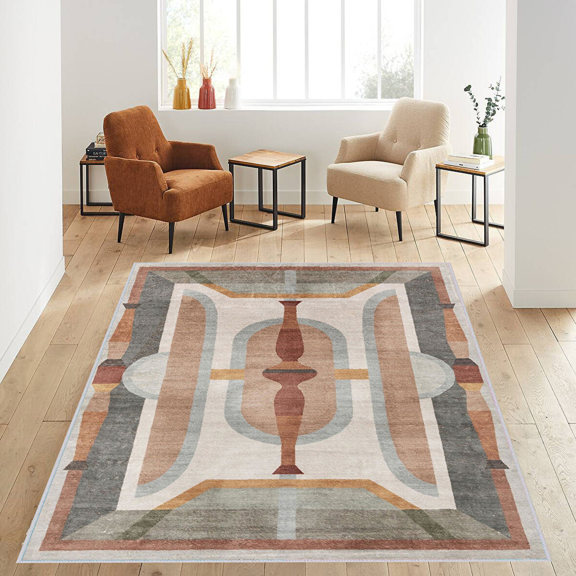 Dijital Baskı Yıkanabilir Kaymaz Taban Salon Halısı Ve Yolluk LNA1147