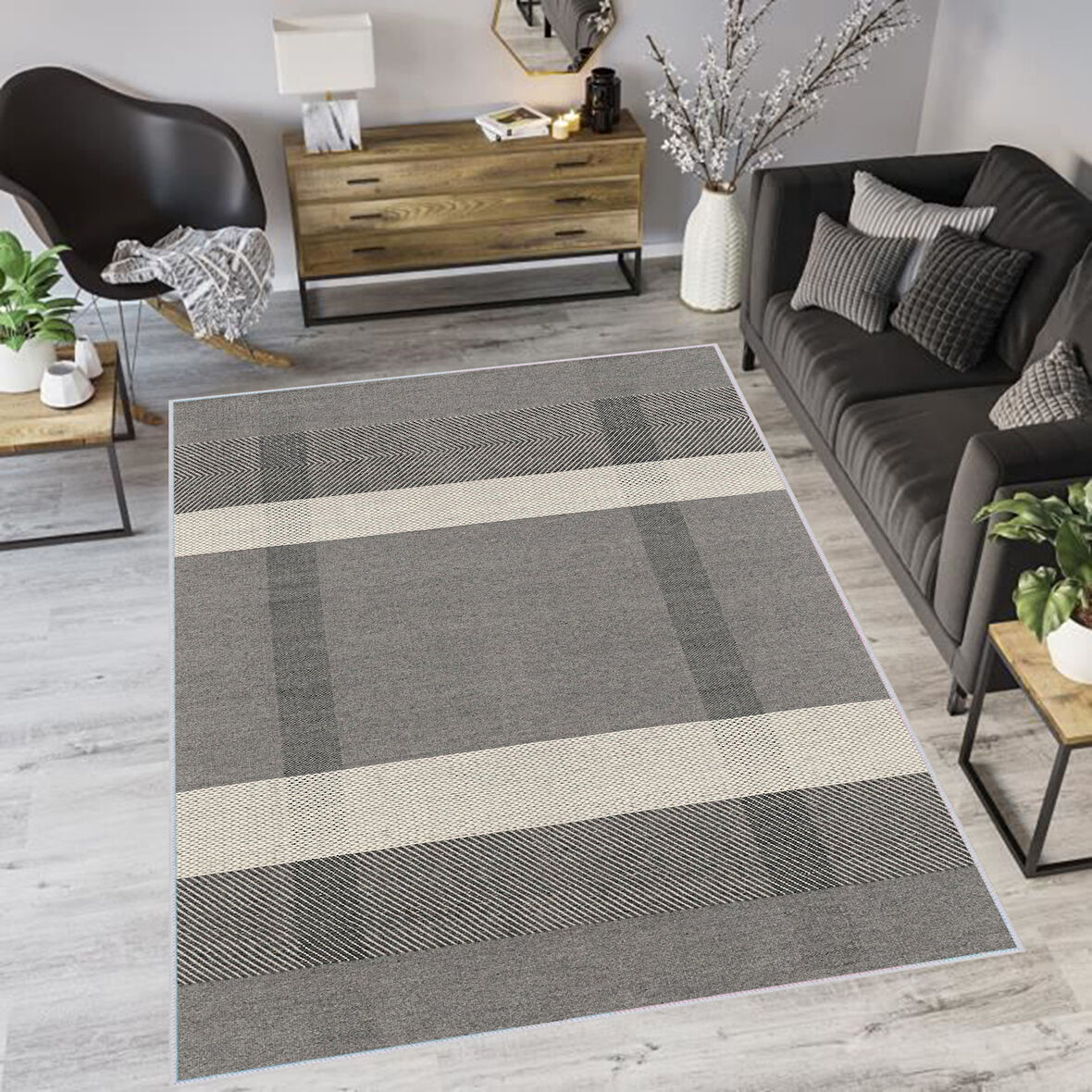 Dijital Baskı Yıkanabilir Kaymaz Taban Salon Halısı Ve Yolluk LNA1157