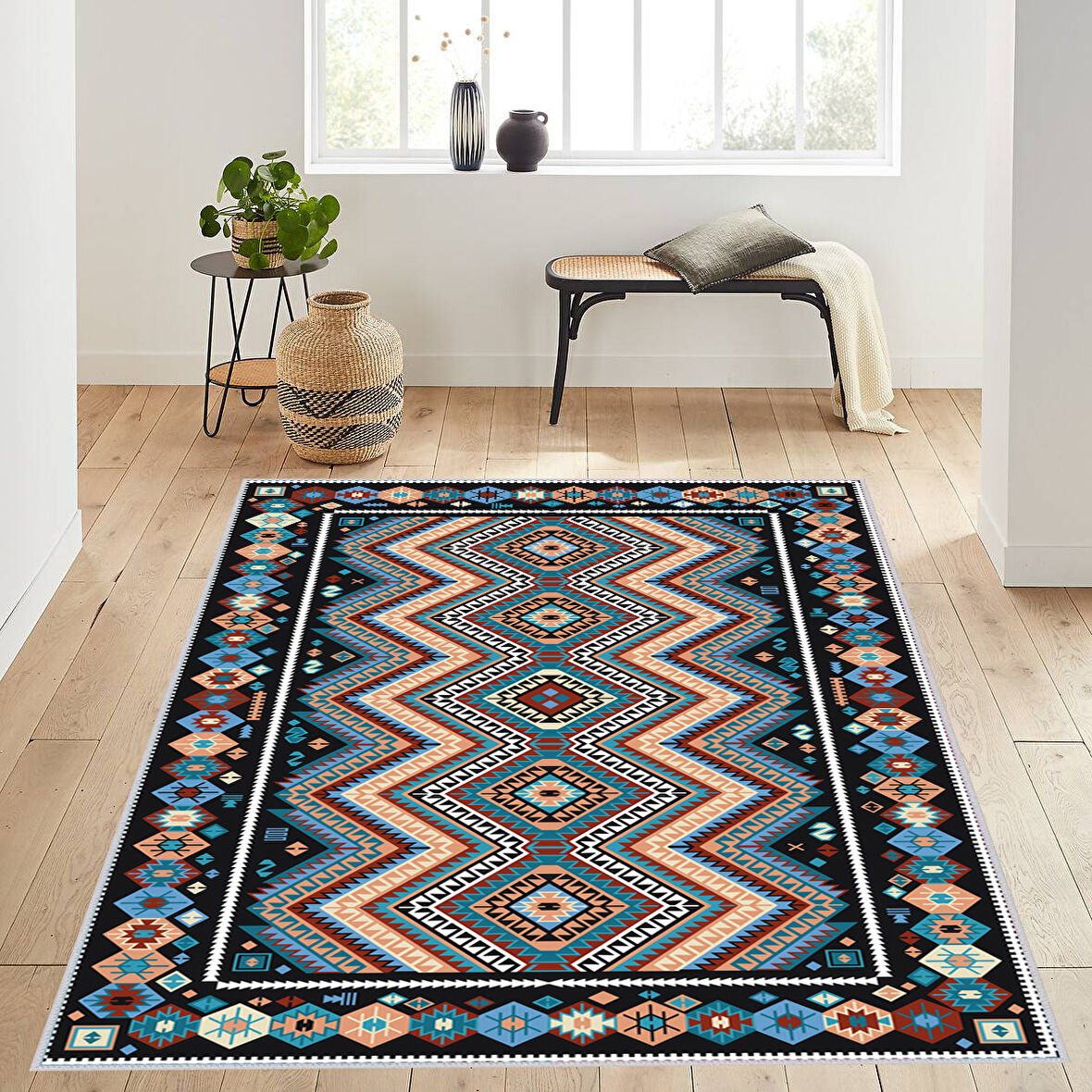 Dijital Baskı Yıkanabilir Kaymaz Taban Salon Halısı Ve Yolluk LNA1198