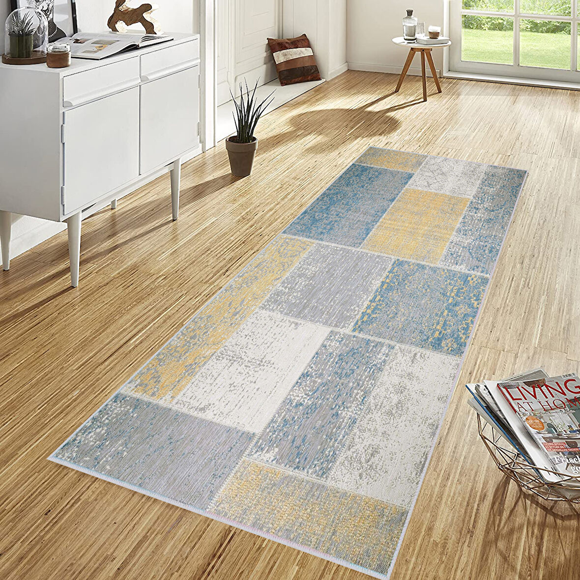 Dijital Baskı Yıkanabilir Kaymaz Taban Salon Halısı Ve Yolluk LNA1259