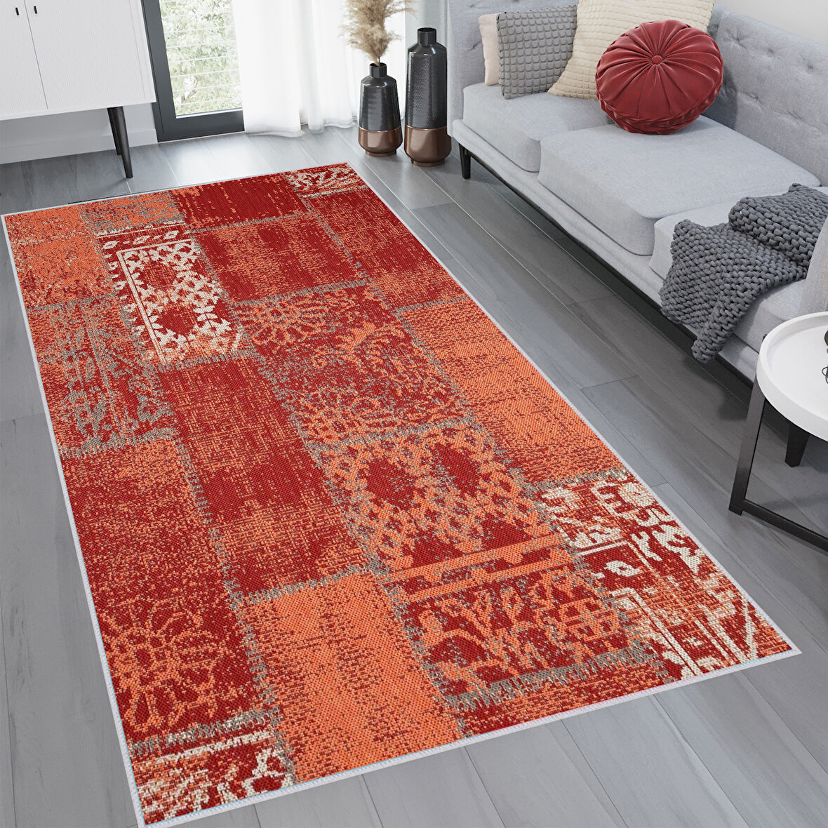 Dijital Baskı Yıkanabilir Kaymaz Taban Salon Halısı Ve Yolluk LNA1262