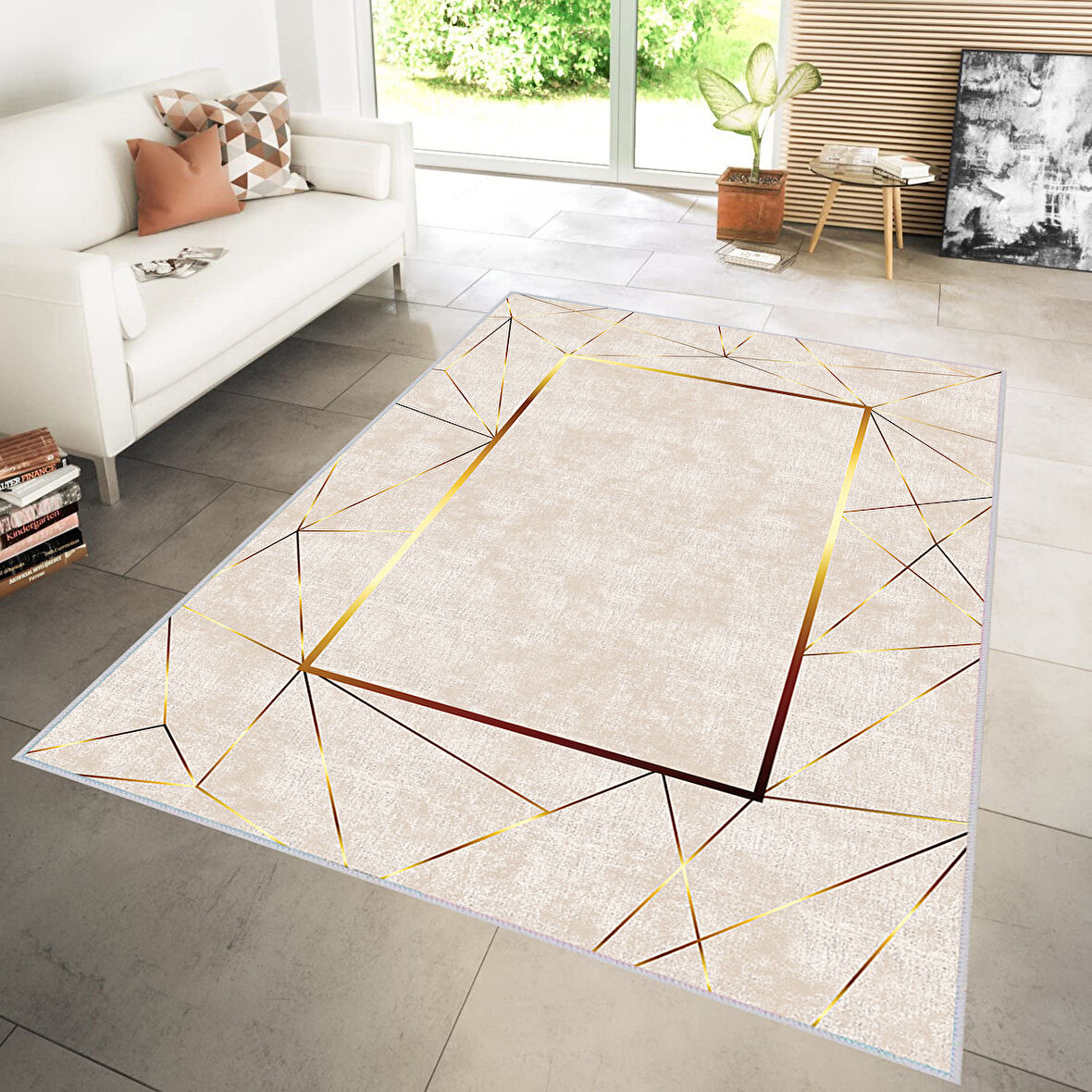 Dijital Baskı Yıkanabilir Kaymaz Taban Salon Halısı Ve Yolluk LNA1294