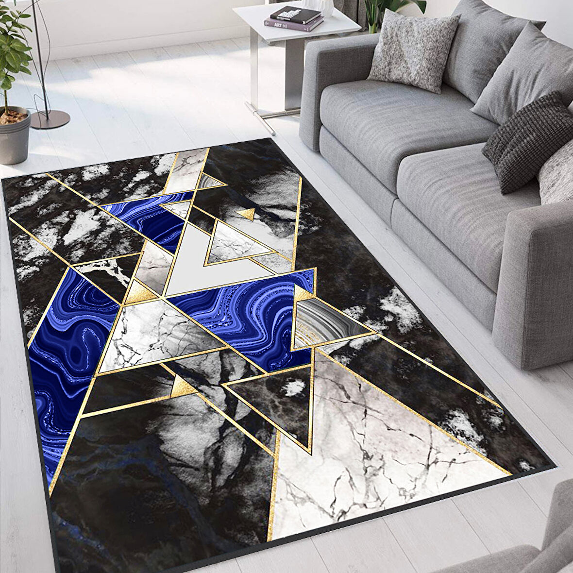 Dijital Baskı Yıkanabilir Kaymaz Taban Salon Halısı Ve Yolluk LNA1297