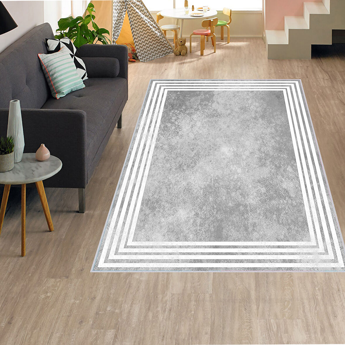 Eliana Home Dijital Baskı Yıkanabilir Kaymaz Taban Salon Halısı Ve Yolluk LNA1305