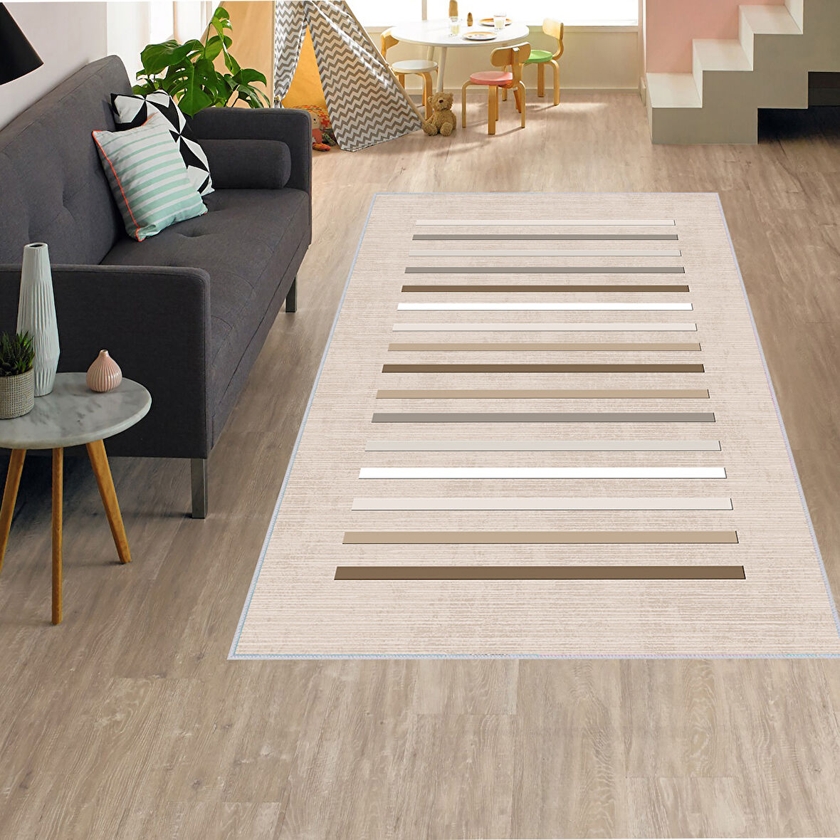 Dijital Baskı Yıkanabilir Kaymaz Taban Salon Halısı Ve Yolluk LNA1308