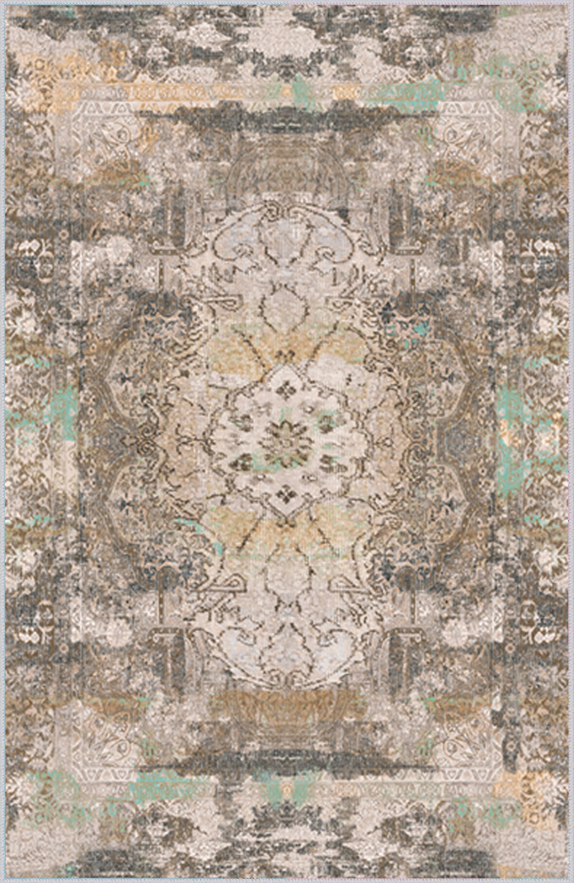 Dijital Baskı Yıkanabilir Kaymaz Taban Salon Halısı Ve Yolluk LNA1331-HT137