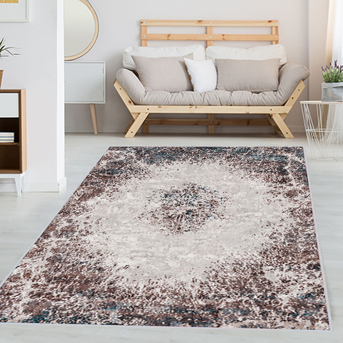 Dijital Baskı Yıkanabilir Kaymaz Taban Salon Halısı Ve Yolluk LNA1335-HT198