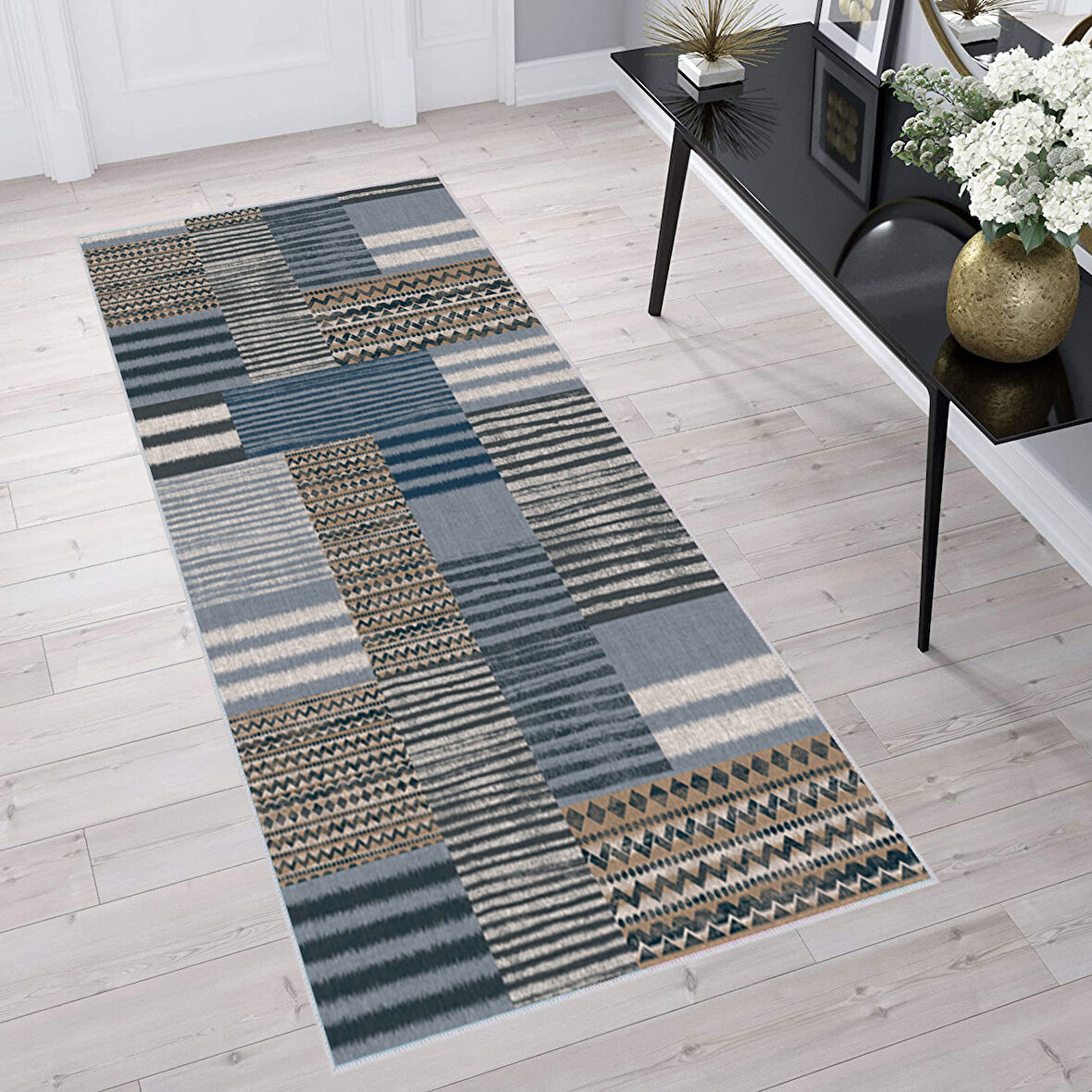 Dijital Baskı Yıkanabilir Kaymaz Taban Salon Halısı Ve Yolluk LNA1336-HT177