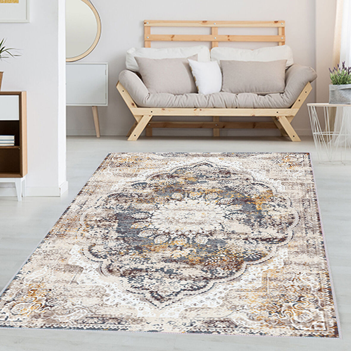 Dijital Baskı Yıkanabilir Kaymaz Taban Salon Halısı Ve Yolluk LNA1338-HT631