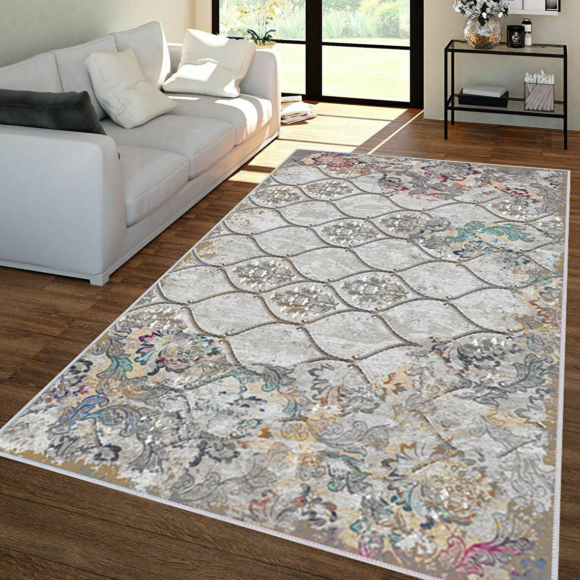 Dijital Baskı Yıkanabilir Kaymaz Taban Salon Halısı Ve Yolluk LNA1346-HT296