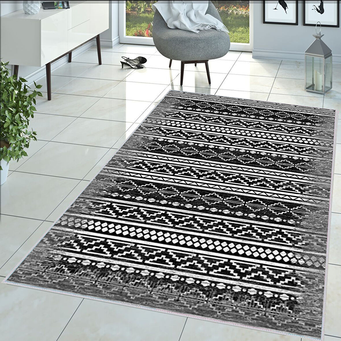 Dijital Baskı Yıkanabilir Kaymaz Taban Salon Halısı Ve Yolluk LNA1362-HY-1301