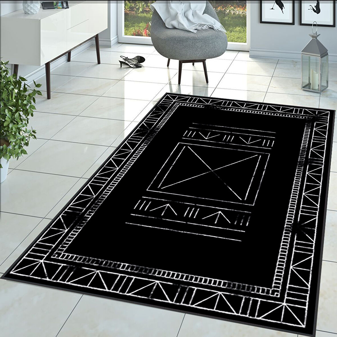 Dijital Baskı Yıkanabilir Kaymaz Taban Salon Halısı Ve Yolluk LNA1368-HY-1377