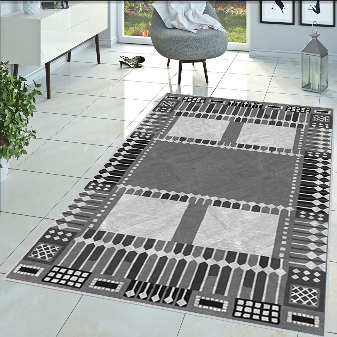 Dijital Baskı Yıkanabilir Kaymaz Taban Salon Halısı Ve Yolluk LNA1381-HT939