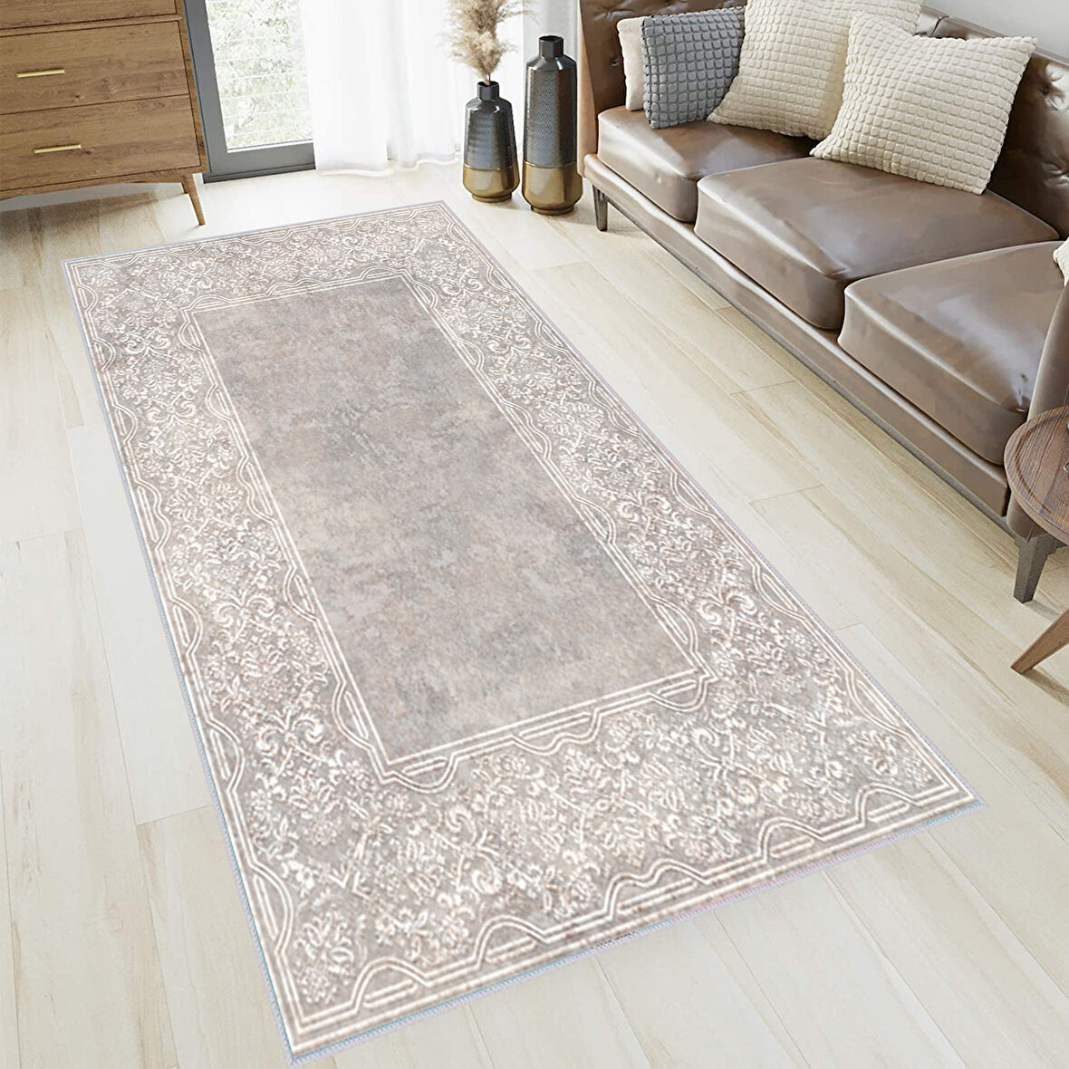 Dijital Baskı Yıkanabilir Kaymaz Taban Salon Halısı Ve Yolluk LNA1384-HT372
