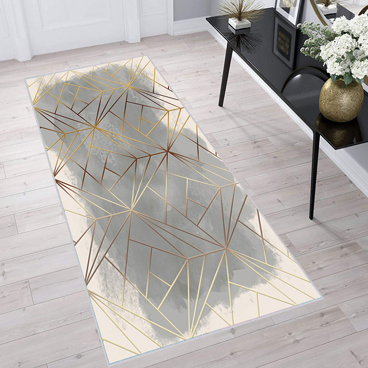 Dijital Baskı Yıkanabilir Kaymaz Taban Salon Halısı Ve Yolluk LNA1385-HT-1382