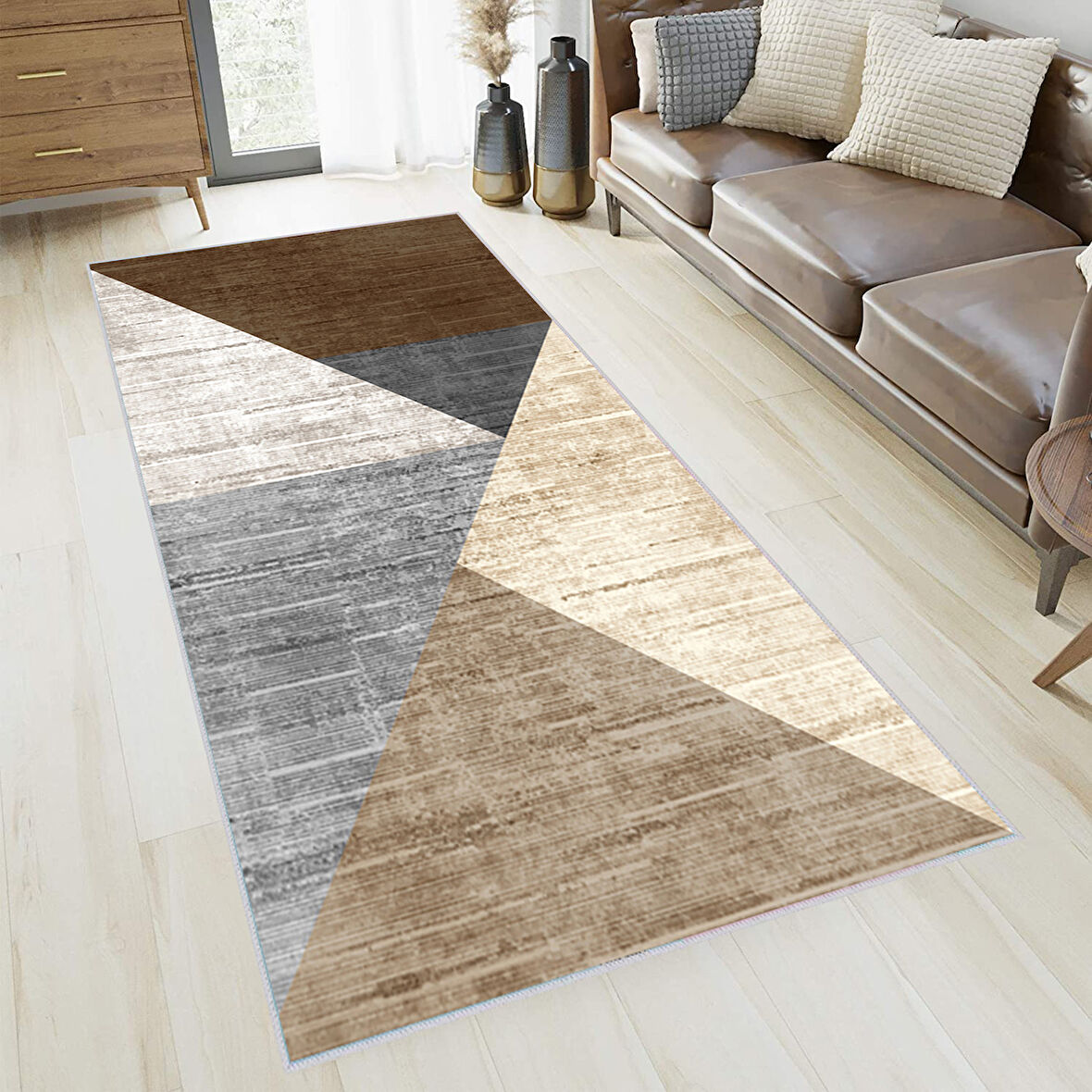 Dijital Baskı Yıkanabilir Kaymaz Taban Salon Halısı Ve Yolluk LNA1390-HT925