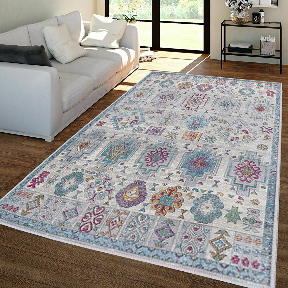 Dijital Baskı Yıkanabilir Kaymaz Taban Salon Halısı Ve Yolluk LNA1395-HT756