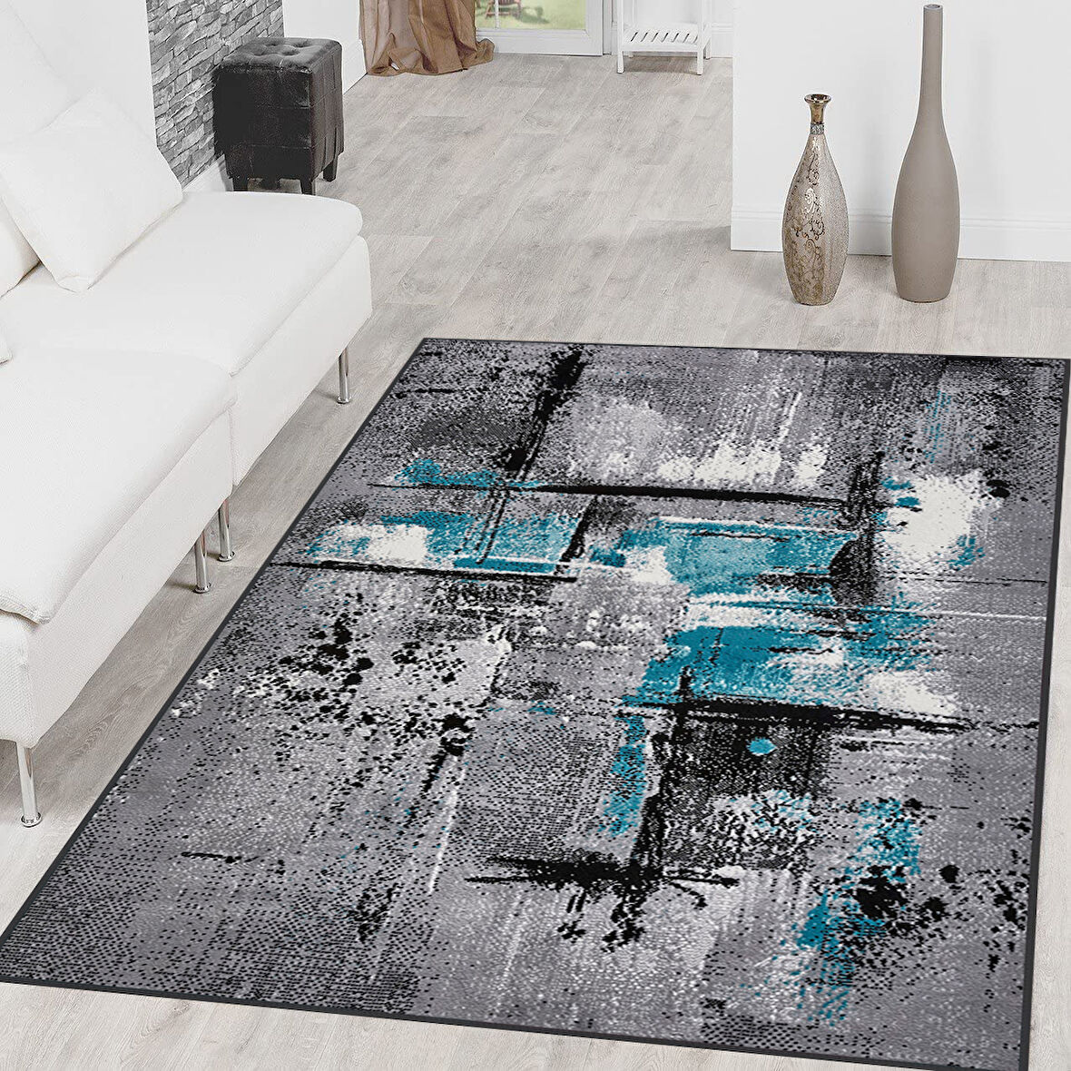 Dijital Baskı Yıkanabilir Kaymaz Taban Salon Halısı Ve Yolluk LNA1409