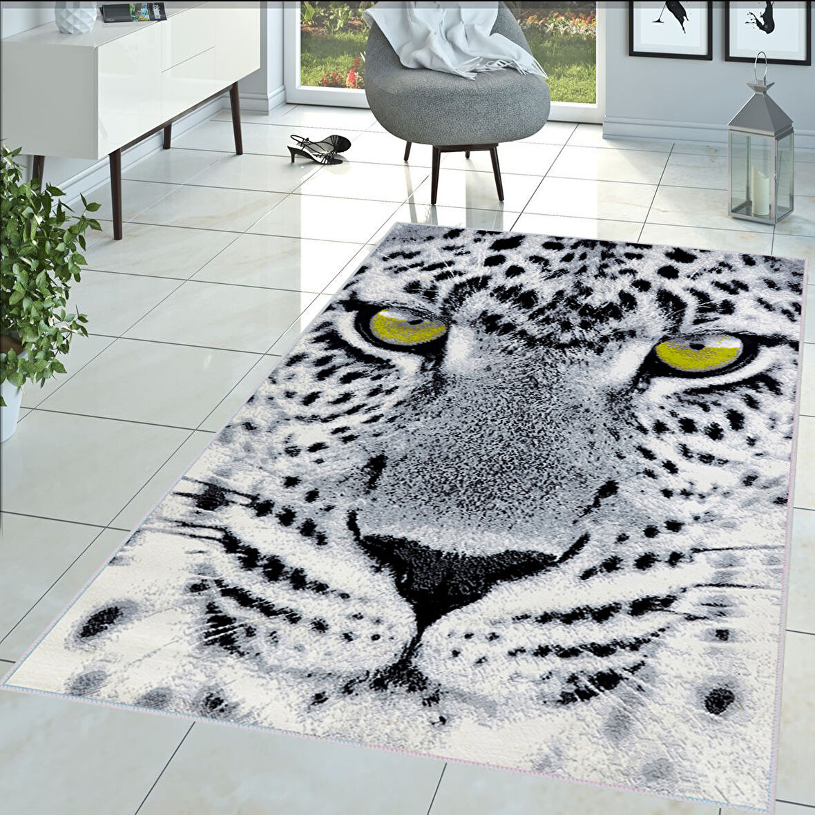 Dijital Baskı Yıkanabilir Kaymaz Taban Salon Halısı Ve Yolluk LNA1442