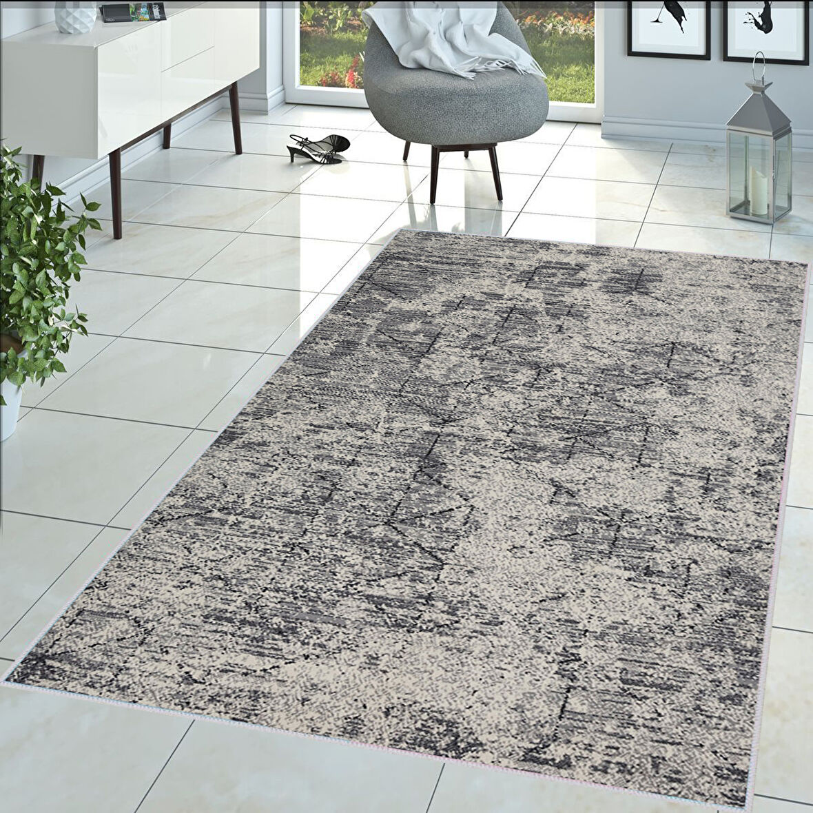 Dijital Baskı Yıkanabilir Kaymaz Taban Salon Halısı Ve Yolluk LNA1449